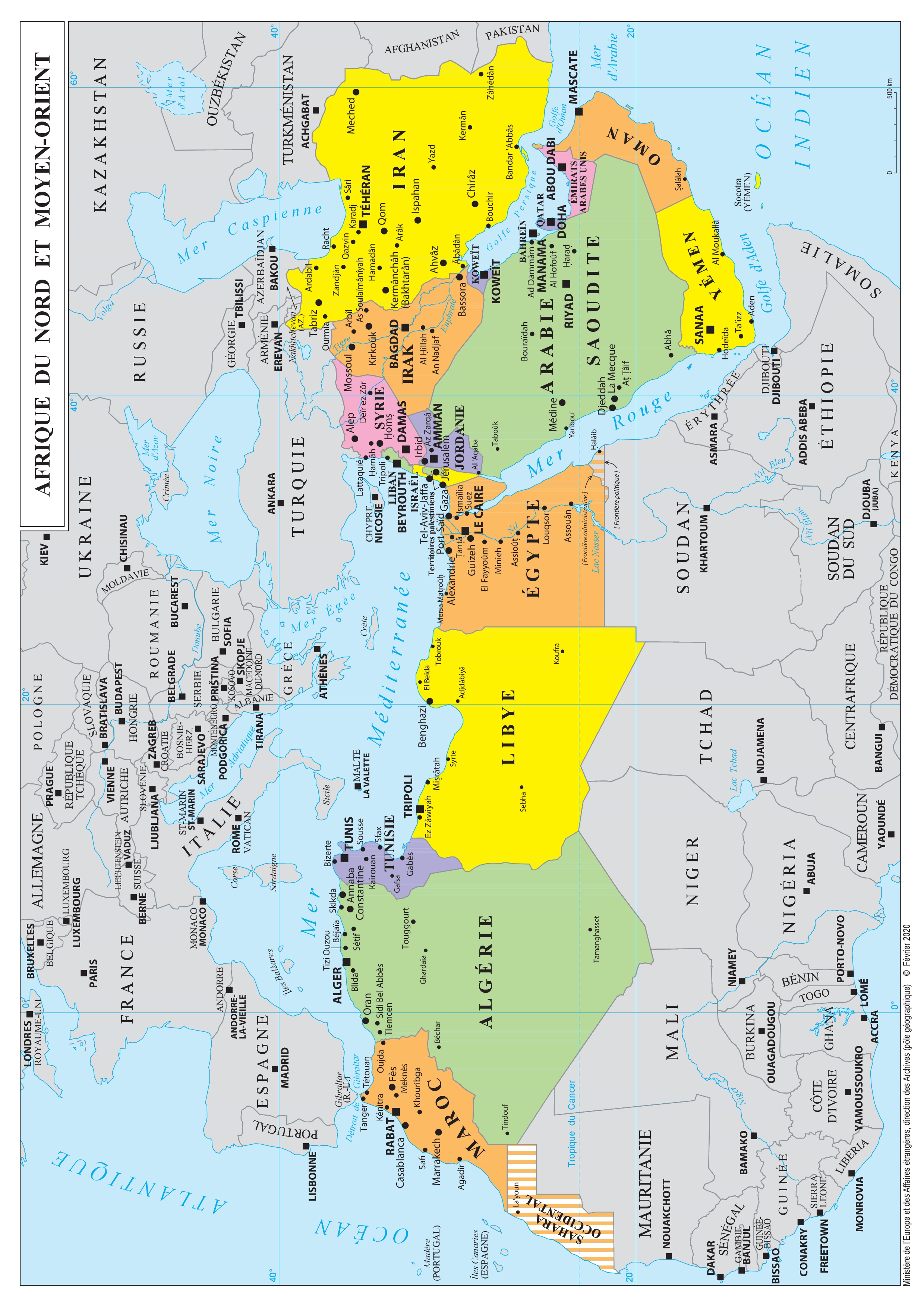 Info • carte afrique du nord europe
