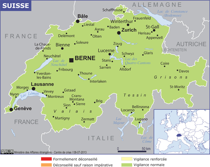 Carte Suisse | Plan Suisse - AnnaCarte.com