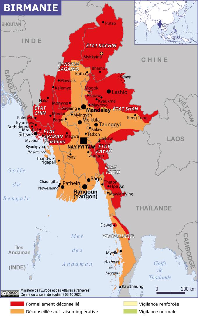 Birmanie - Ministère de l'Europe et des Affaires étrangères