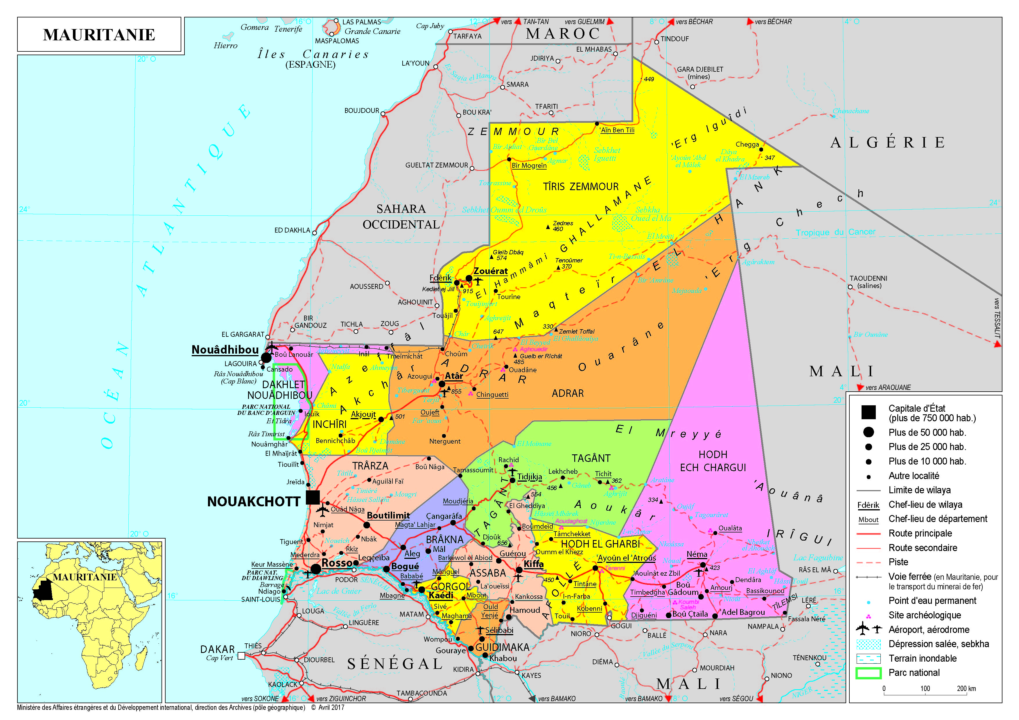 Présentation de la Mauritanie - Ministère de l'Europe et des Affaires  étrangères
