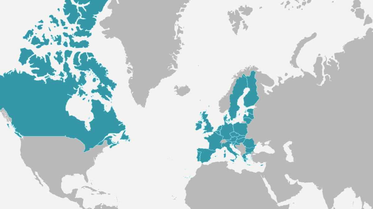 carte Europe Canada
