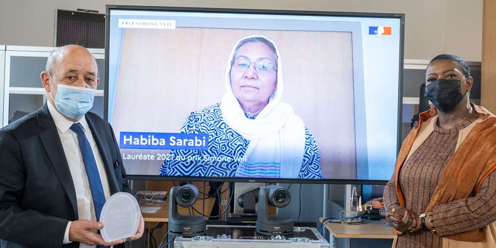Habiba Sarabi Laureate Of The Simone Veil Prize Of The French Republic 8 Mar 21 Ministry For Europe And Foreign Affairs