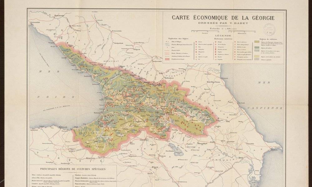 Image Diaporama - Carte économique de la Géorgie, Paris [1920]