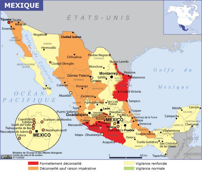 Mexique - Ministère de l'Europe et des Affaires étrangères