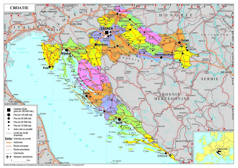 Présentation de la Croatie - Ministère de l'Europe et des Affaires  étrangères